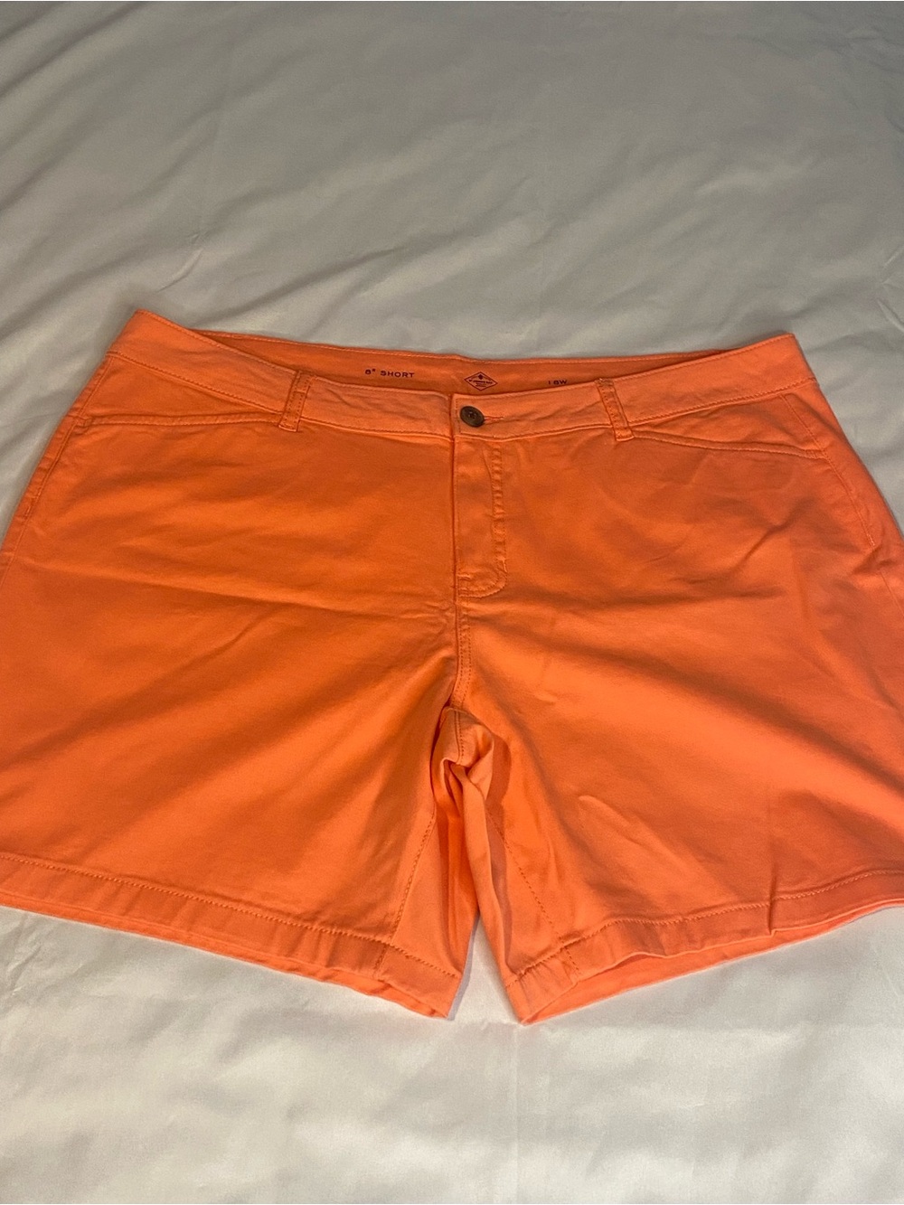 St. John's Bay Orange Women's Stretch Cotton Bermudas